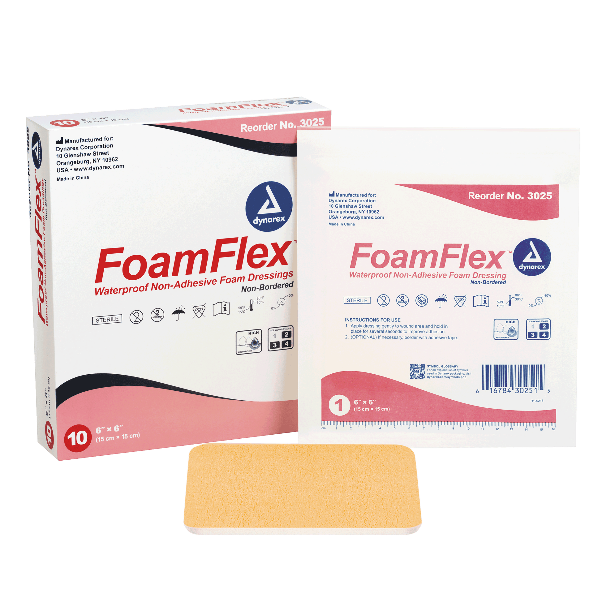 FoamFlex™ Non-Adhesive Waterproof Foam Dressings