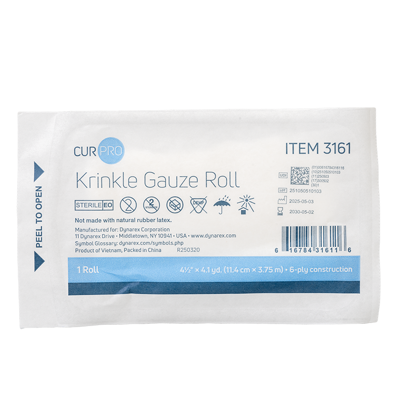 Krinkle Gauze Rolls and Sponges - Sterile & Non-Sterile
