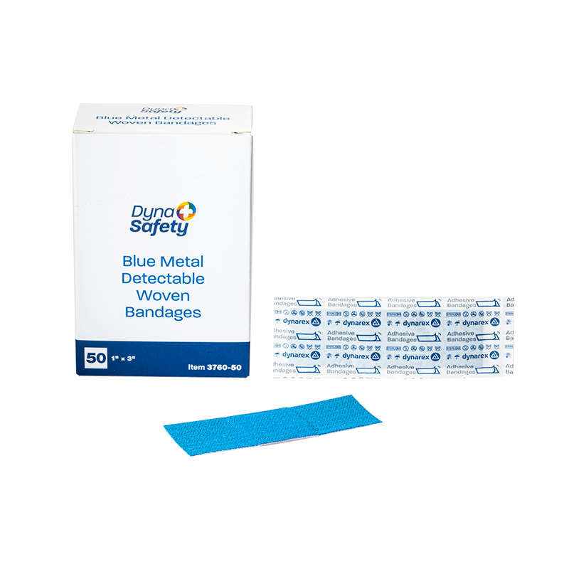 Blue Metal Detectable Woven Bandages