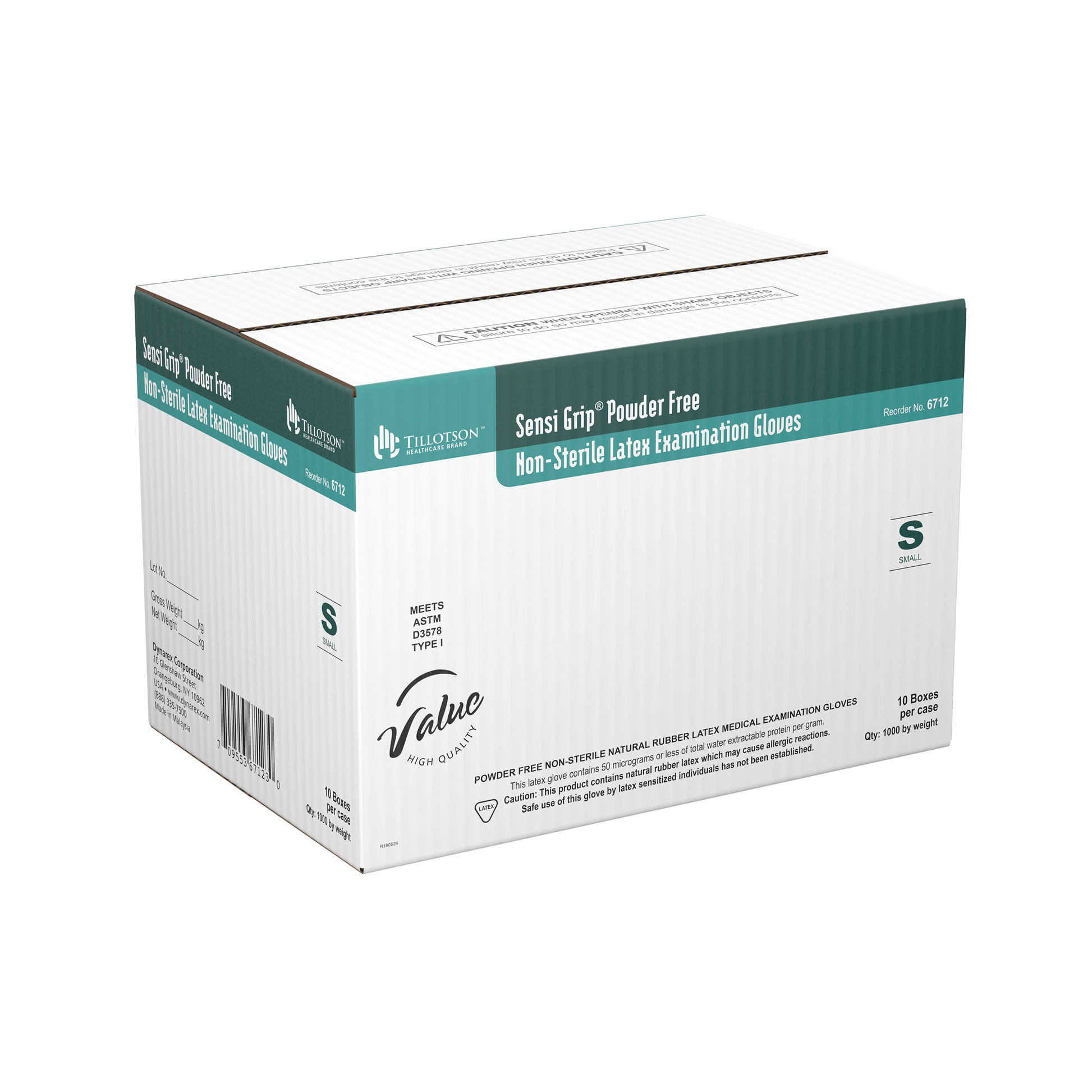 Sensi Grip Latex Exam Gloves, Powder-Free