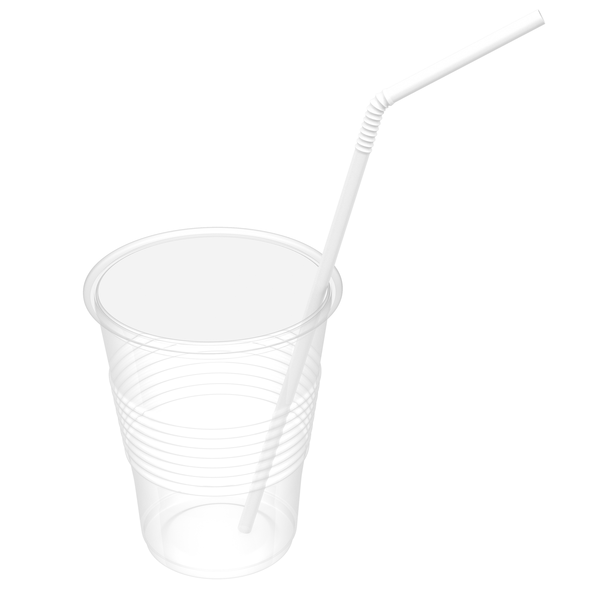 Flexible Plastic Drinking Straws 7 3/4in (Length)