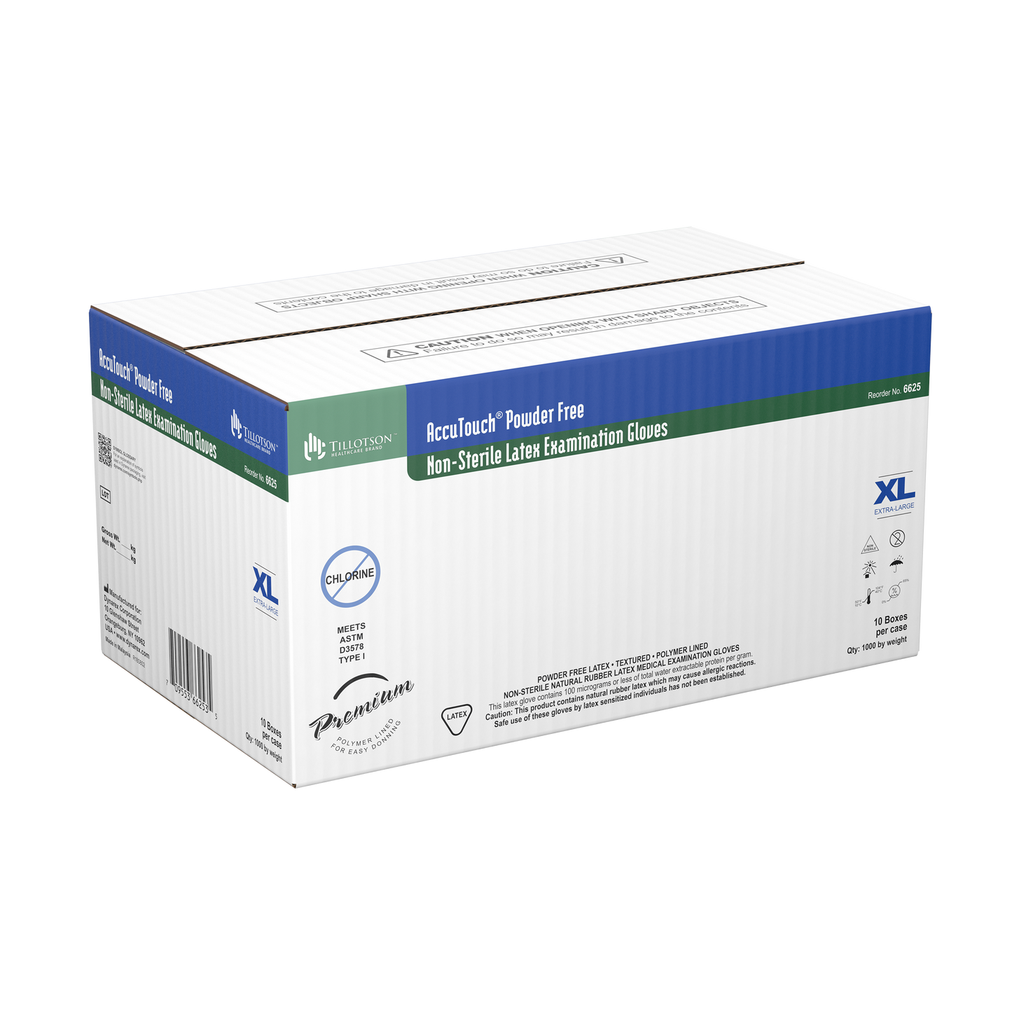 AccuTouch Latex Exam Gloves, Powder-Free