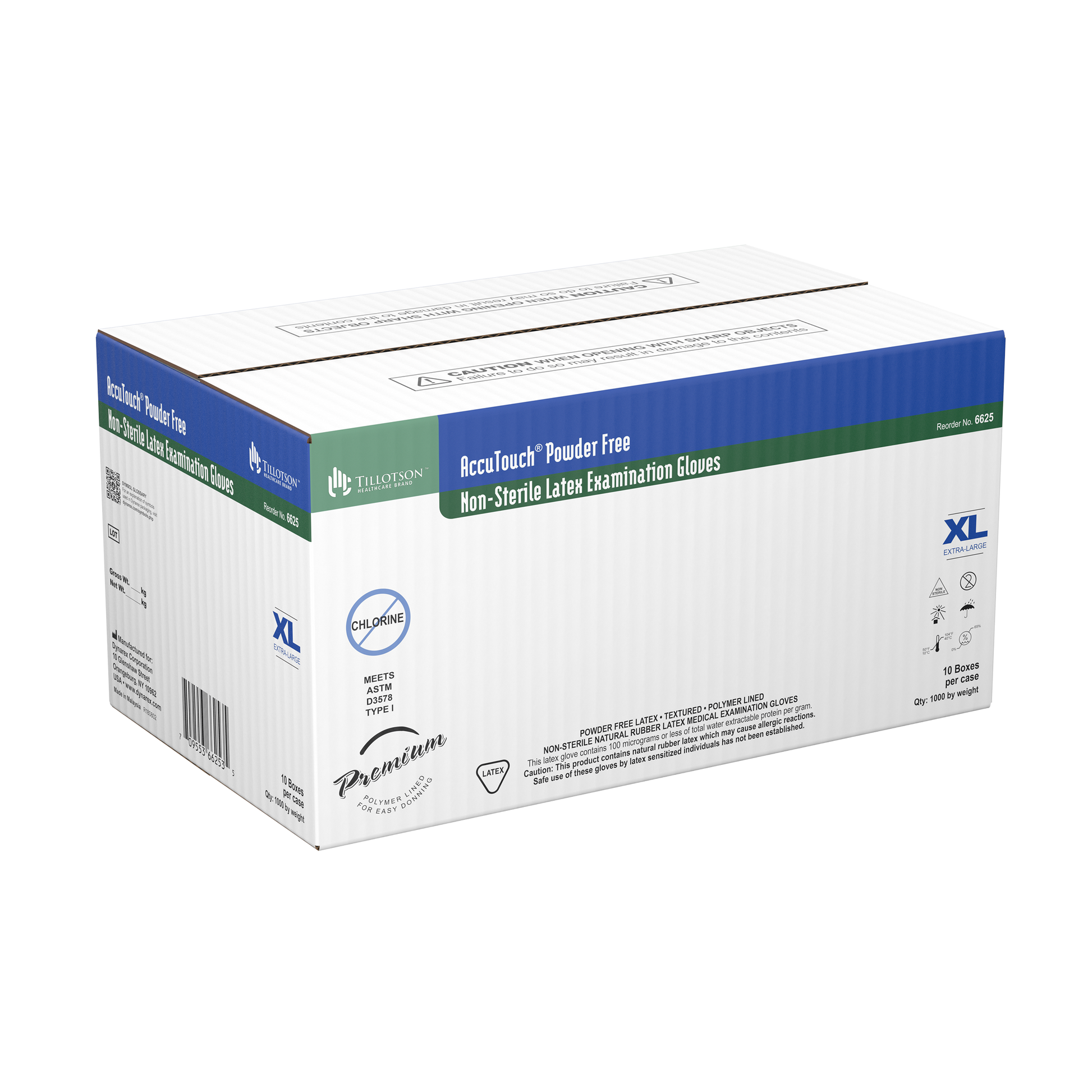 AccuTouch Latex Exam Gloves, Powder-Free