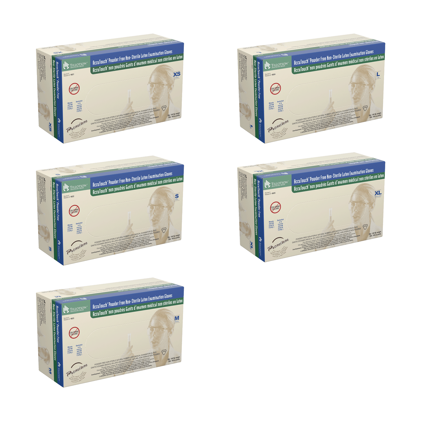 AccuTouch Latex Exam Gloves, Powder-Free