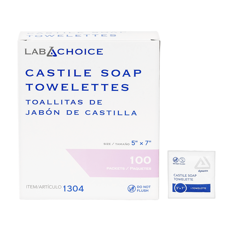 Castile Soap Towelettes, 5" x 7"