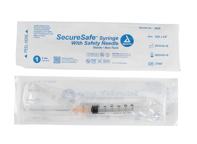 SecureSafe™ Syringes with Safety Needle