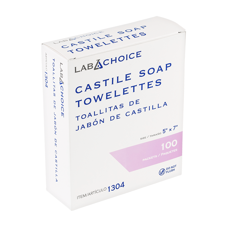 Castile Soap Towelettes, 5" x 7"