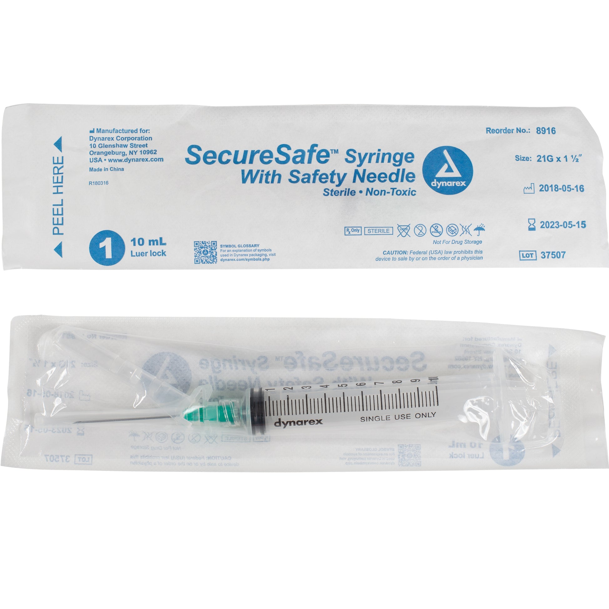 SecureSafe™ Syringes with Safety Needle